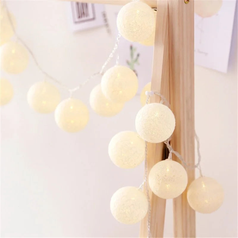 Christmas Cotton Fairy Lights